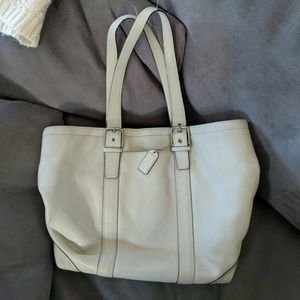 Coach purse white leather